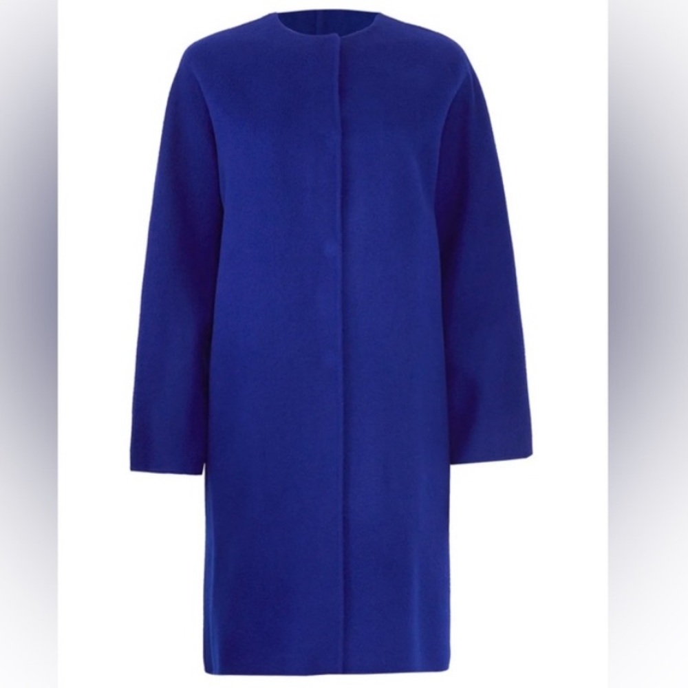 Theory Women's Blue coat small wool cashmere